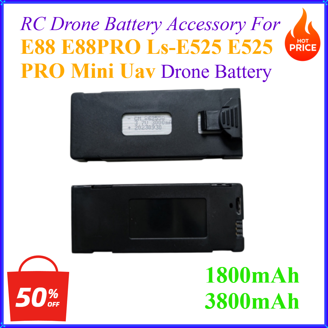 Drone Ls Rc - 3.7V 1800mAh 3800mAh RC โดรนแบตเตอรี่อุปกรณ์เสริมสำหรับ E88