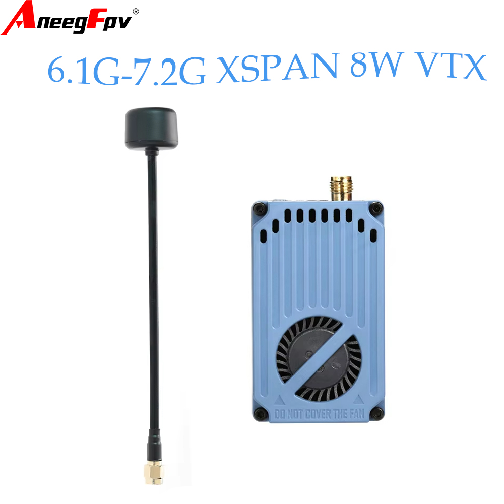 Drone Rc Receiver And Transmitter - RUSHFPV 6.1‑7.2G 8W X61728 VTX โมดูลส่งสัญญาณวิดีโอพร้อมเสาอากาศโพลาไรซ์แบบวงกลม