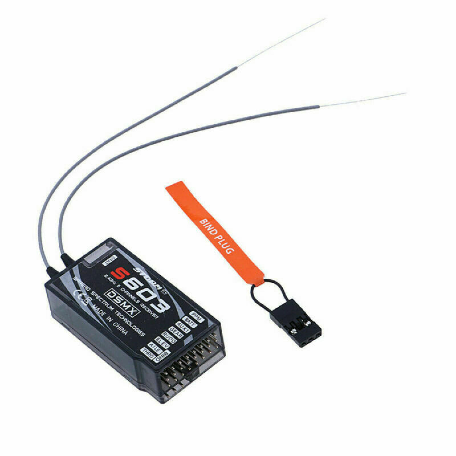Drone Rc Receiver And Transmitter - ตัวรับสัญญาณ 6CH 2.4GHz PPM S603 พร้อมเสาอากาศขยายสัญญาณ