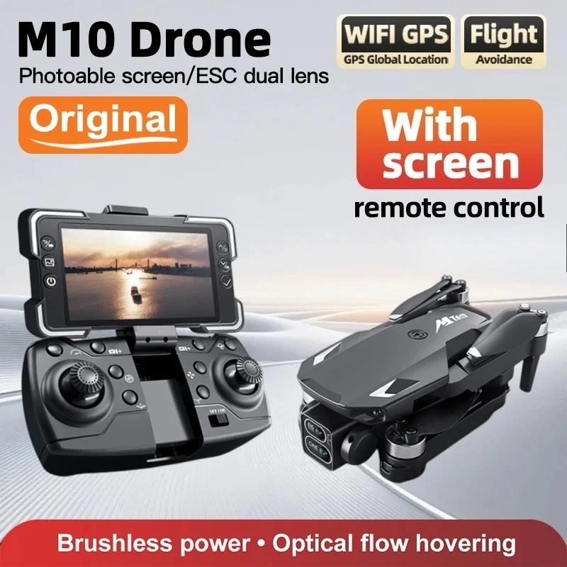 Drone App Rc Fpv - โดรนรุ่นดั้งเดิม M10 4K 5G HD กล้องคู่
