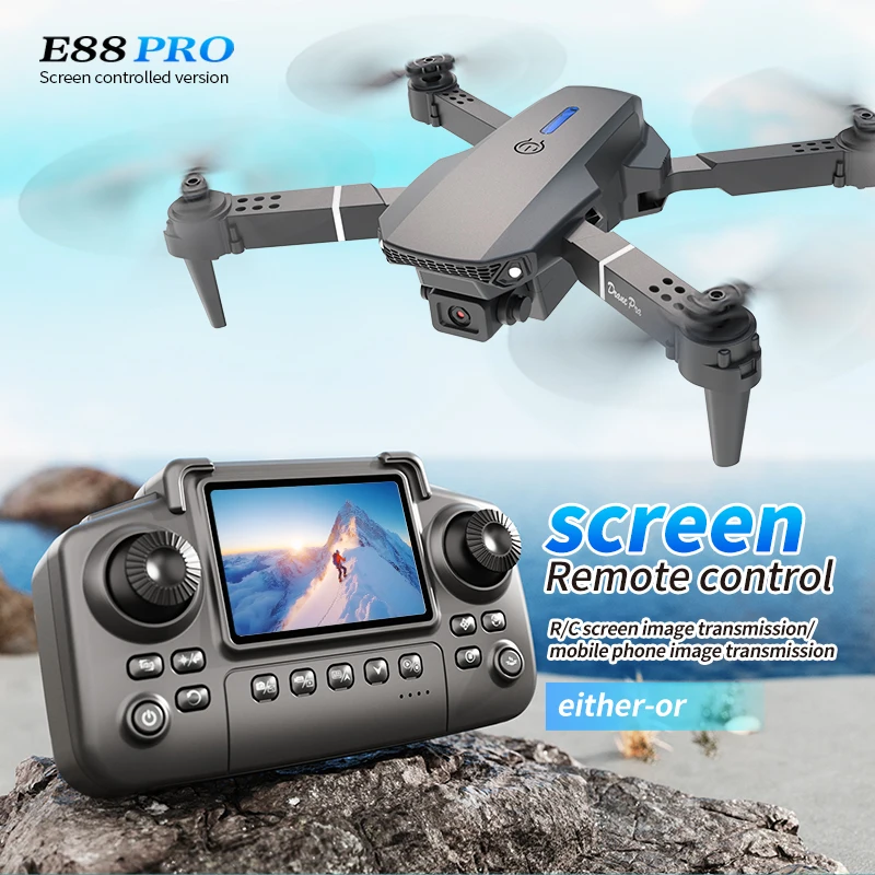 Drone Rc App - โดรนรุ่น Professional E88 PRO พร้อมหน้าจอ กล้อง