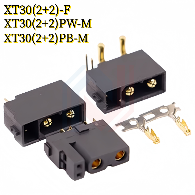 Drone Rc Signal - XT30(2+2) XT30PB/PW(2+2) ปลั๊กตัวผู้ตัวเมียชุบทองพร้อมพินสัญญาณสำหรับ RC โดรน เครื่องบิน