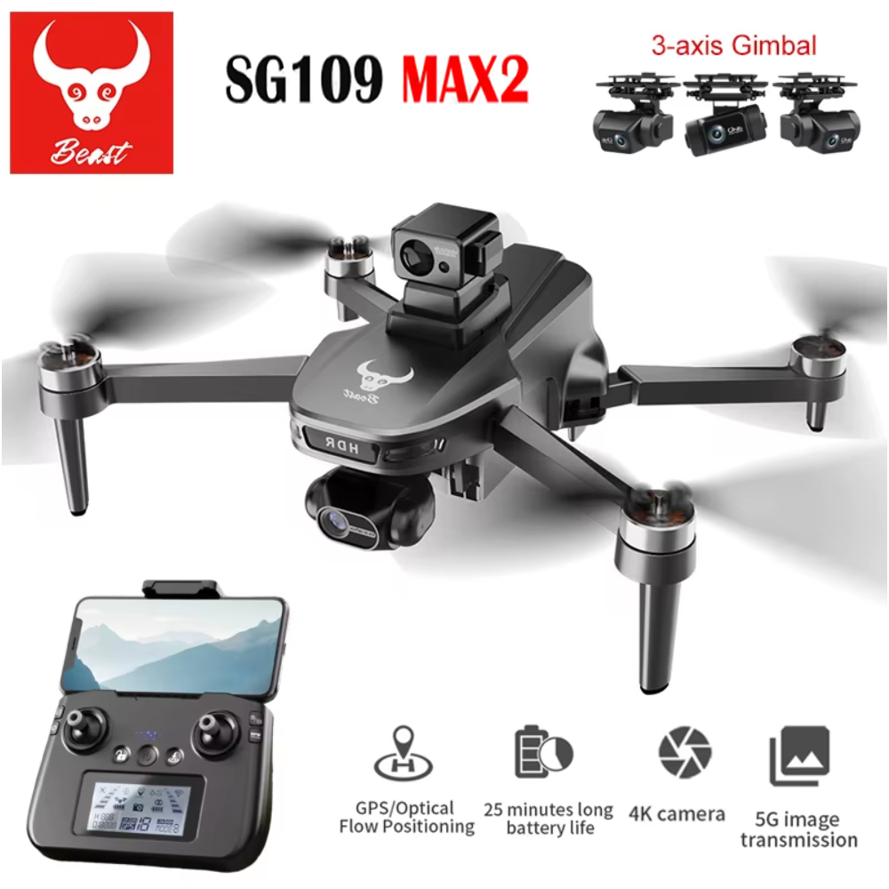 Drone Rc App - SG109 MAX2 Professional FPV 8K กล้อง