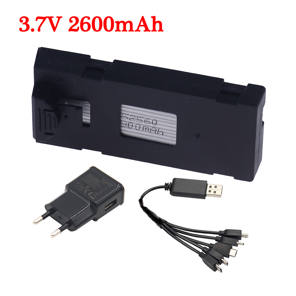 Drone Ls Rc - อุปกรณ์เสริมแบตเตอรี่โดรนอาร์ซี2600mAh 3.7V สำหรับ E88 E88PRO Ls-E525