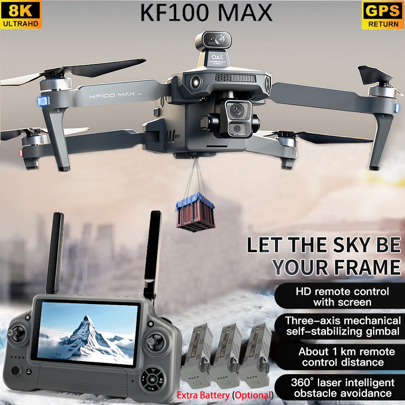 KF100 MAX GPS Drone 4K กล้อง 3 - Drone App Rc Fpv บทวิจารณ์และราคา