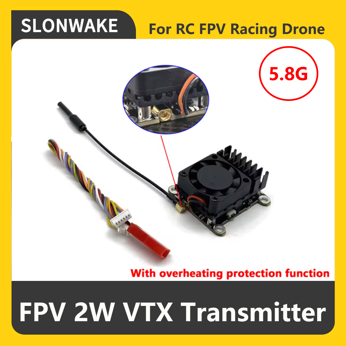 SLONWAKE 5.8G 2000mW FPV VTX ต - Drone Rc Receiver And Transmitter บทวิจารณ์และราคา