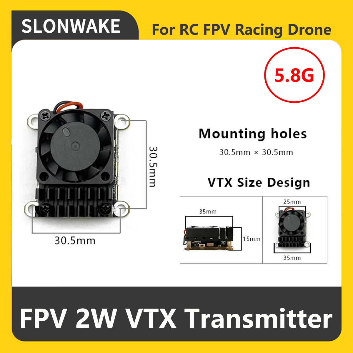 SLONWAKE 5.8G 2000mW FPV VTX ต - Drone Rc Receiver And Transmitter บทวิจารณ์และราคา