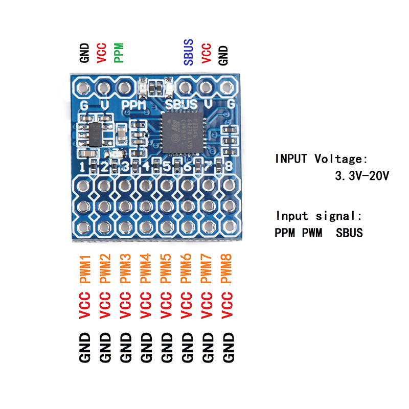 8CH PWM PPM SBUS สัญญาณอะแดปเต - Drone Rc Signal บทวิจารณ์และราคา